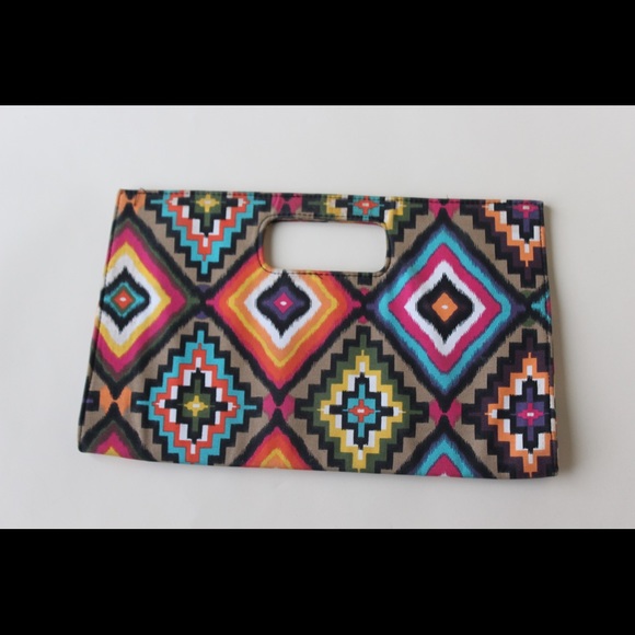 Multi Colored Print Clutch - Picture 2 of 5